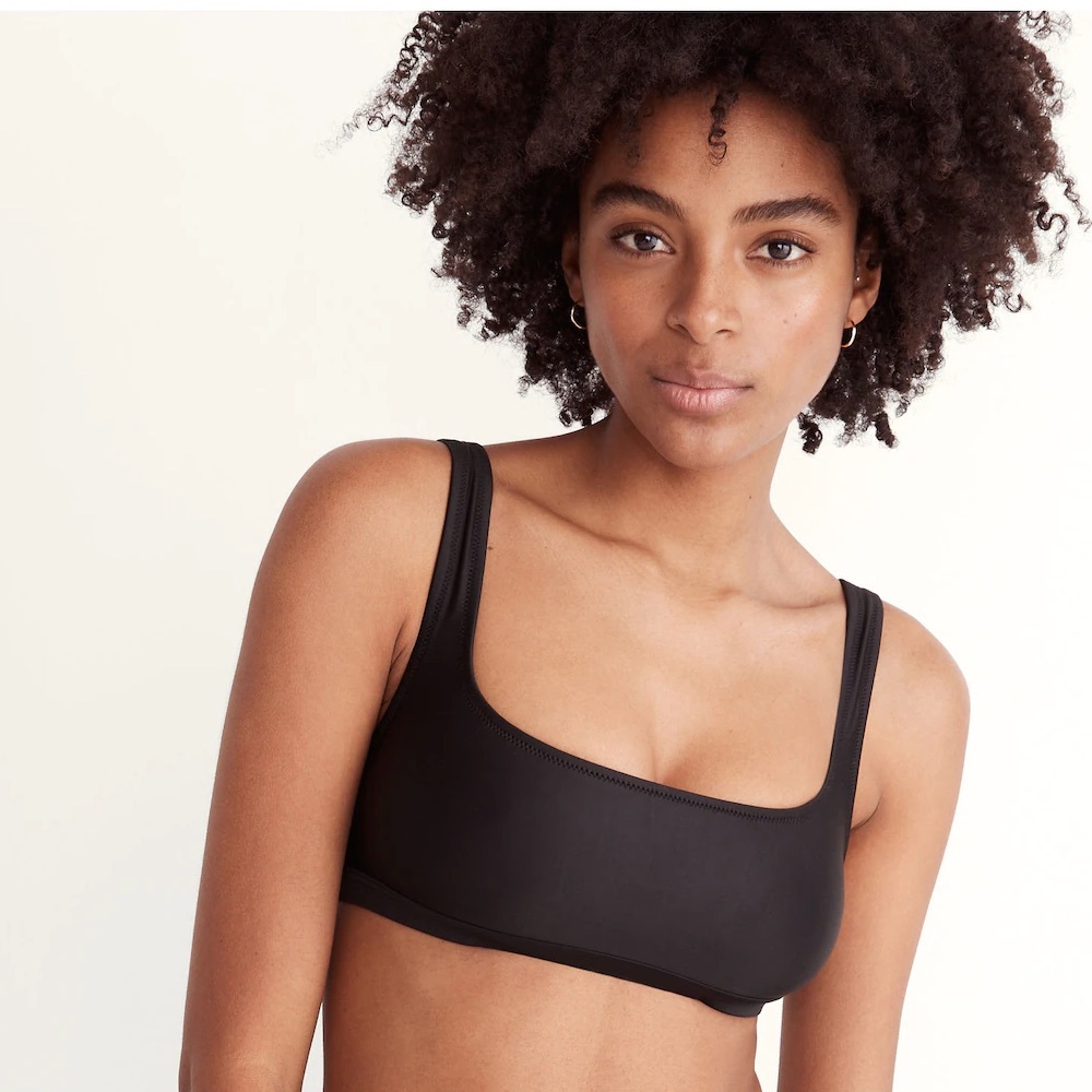 Madewell Second Wave Balconette Bikini Top MD323 Black Large